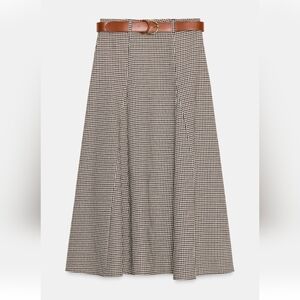 Zara Plaid A-Line Skirt